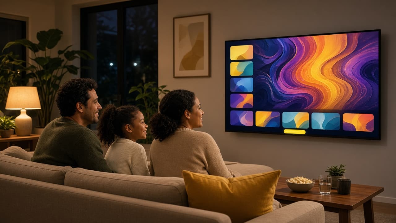 Gezin kijkt Zendernet TV